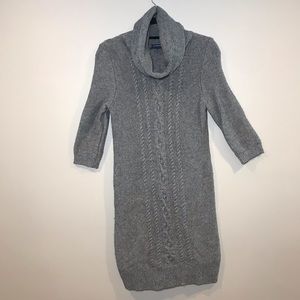 Tommy Hilfiger Gray Cable Sweater Dress